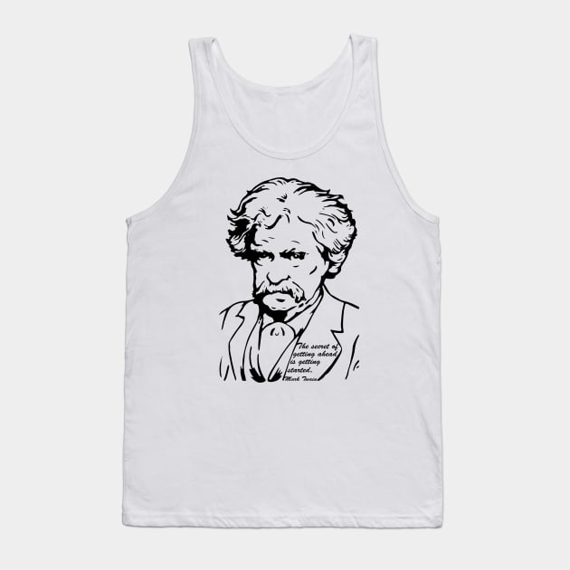 Mark Twain Getting Ahead Tank Top by Mandra